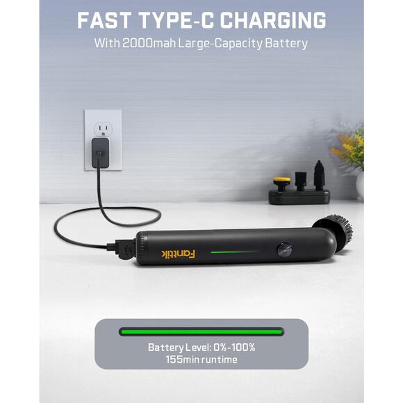 🔥Fanttik G9 Nano Electric Spin Scrubber Cordless Power Grout Brush Type-C NWT🔥 - Picture 4 of 8